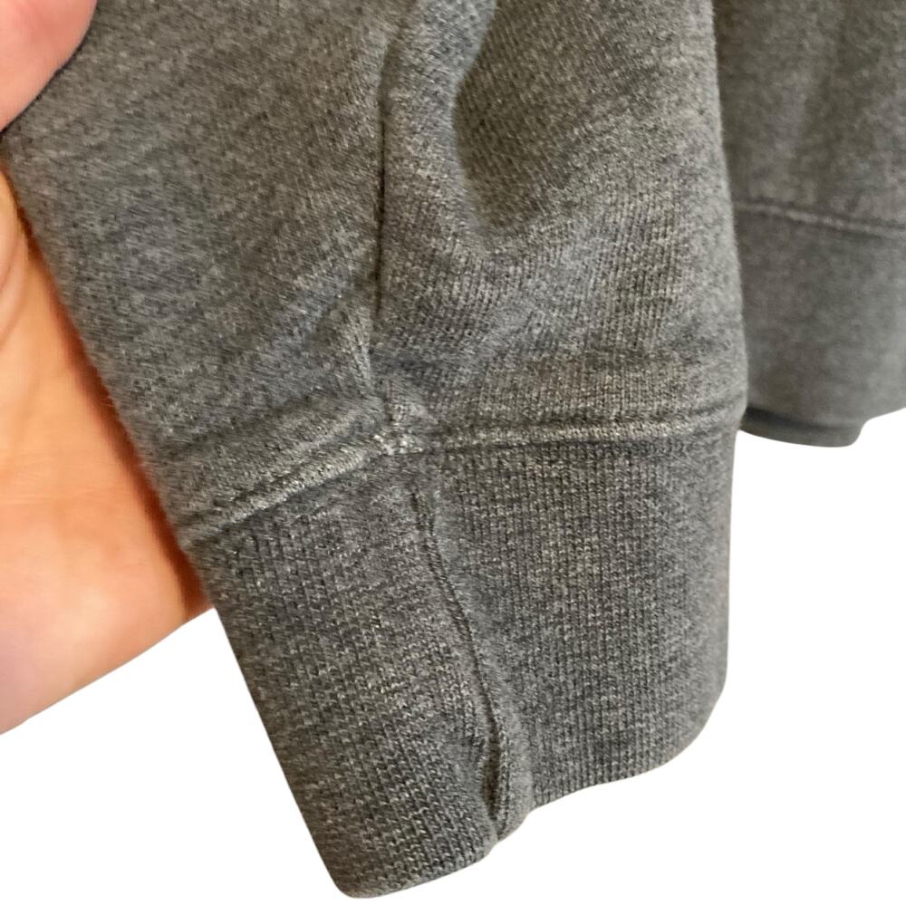 L.L. Bean Heather Gray Quarter Zip Pullover Sweatshirt Men's Large - Picture 6 of 16